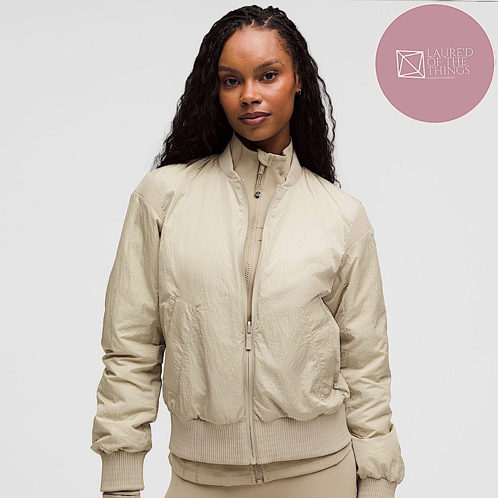 NWT Size XL Lululemon Women’s Reversible Insulated Bomber Jacket- Bone